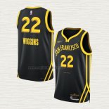 Maglia Andrew Wiggins NO 22 Golden State Warriors Citta 2023-24 Nero
