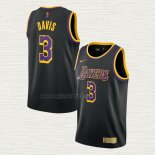 Maglia Anthony Davis NO 3 Los Angeles Lakers Earned 2020-21 Nero