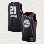 Maglia Ben Simmons NO 25 Philadelphia 76ers All Star 2019 Nero