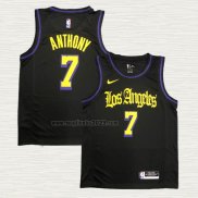 Maglia Carmelo Anthony NO 7 Los Angeles Lakers Citta 2019-20 Nero