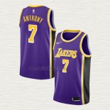 Maglia Carmelo Anthony NO 7 Los Angeles Lakers Statement 2021 Viola