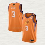 Maglia Chris Paul NO 3 Phoenix Suns Statement 2021 Arancione