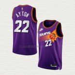 Maglia Deandre Ayton NO 22 Phoenix Suns Classic 2022-23 Viola