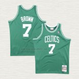 Maglia Dee Brown NO 7 Boston Celtics Hardwood Classics Throwback Verde