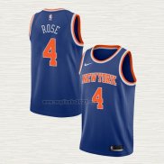 Maglia Derrick Rose NO 4 New York Knicks Icon Blu