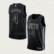 Maglia Edmond Sumner NO 4 Brooklyn Nets Statement 2022-23 Nero
