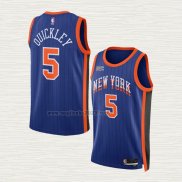 Maglia Immanuel Quickley NO 5 New York Knicks Citta 2023-24 Blu