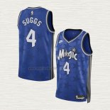 Maglia Jalen Suggs NO 4 Orlando Magic Classic 2023-24 Blu