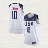 Maglia Jayson Tatum USA 2019 FIBA Basketball World Cup Bianco