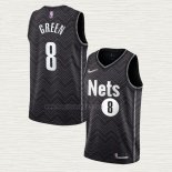 Maglia Jeff Green NO 8 Brooklyn Nets Earned 2020-21 Nero