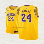 Maglia Kobe Bryant NO 24 Bambino Los Angeles Lakers Icon 2018-19 Giallo