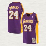 Maglia Kobe Bryant NO 24 Los Angeles Lakers Mitchell & Ness 2008-09 Viola