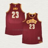 Maglia LeBron James NO 23 Cleveland Cavaliers Mitchell & Ness 2015-16 Rosso