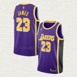 Maglia LeBron James NO 23 Los Angeles Lakers Statement 2020-21 Viola