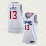 Maglia Paul George NO 13 Los Angeles Clippers Association 2017-18 Bianco
