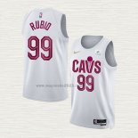 Maglia Ricky Rubio NO 99 Cleveland Cavaliers Association 2022-23 Bianco
