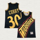 Maglia Stephen Curry NO 30 Golden State Warriors Mitchell & Ness Big Face Blu
