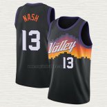 Maglia Steve Nash NO 13 Phoenix Suns Citta 2020-21 Nero