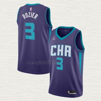 Maglia Terry Rozier III NO 3 Charlotte Hornets Statement Edition Viola