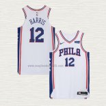 Maglia Tobias Harris NO 12 Philadelphia 76ers Association Bianco