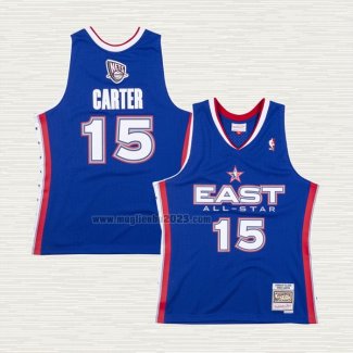 Maglia Vince Carter NO 15 Brooklyn Nets All Star 2005 Blu