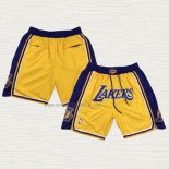 Pantaloncini Los Angeles Lakers Just Don Giallo 2