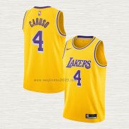 Maglia Alex Caruso NO 4 Los Angeles Lakers Icon 2020-21 Giallo