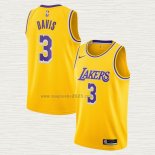 Maglia Anthony Davis NO 3 Los Angeles Lakers Icon 2020-21 Giallo