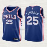 Maglia Ben Simmons NO 25 Bambino Philadelphia 76ers 2017-18 Blu