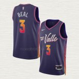 Maglia Bradley Beal NO 3 Phoenix Suns Citta 2023-24 Viola