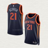 Maglia Cam Reddish NO 21 New York Knicks Statement 2022-23 Nero