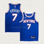 Maglia Carmelo Anthony NO 7 New York Knicks Statement 2020-21 Blu