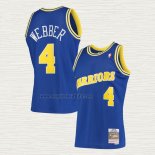 Maglia Chris Webber NO 4 Golden State Warriors Mitchell & Ness 1993-94 Blu