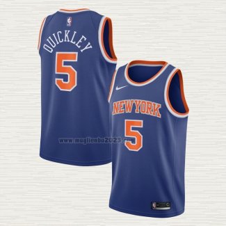 Maglia Immanuel Quickley NO 5 New York Knicks Icon 2020-21 Blu