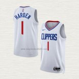 Maglia James Harden NO 1 Los Angeles Clippers Association Bianco