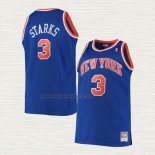 Maglia John Starks NO 3 New York Knicks Mitchell & Ness Hardwood Classics Blu