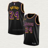 Maglia Kobe Bryant NO 24 Los Angeles Lakers Earned 2020-21 Nero