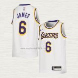 Maglia LeBron James NO 6 Bambino Los Angeles Lakers Association 2022-23 Bianco