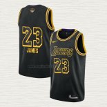 Maglia Lebron James NO 23 Los Angeles Lakers Citta 2020-21 Nero