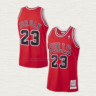 Maglia Michael Jordan NO 23 Chicago Bulls Mitchell & Ness 1997-98 Rosso