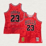 Maglia Michael Jordan NO 23 Chicago Bulls Mitchell & Ness Hebru Brantley Rosso