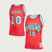 Maglia Mike Bibby NO 10 Memphis Grizzlies Mitchell & Ness 1998-99 Rosso