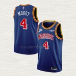 Maglia Moses Moody NO 4 Golden State Warriors 75th Anniversary Blu