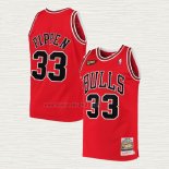 Maglia Scottie Pippen NO 33 Chicago Bulls Mitchell & Ness NBA Final 1997-98 Rosso s