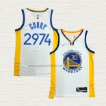 Maglia Stephen Curry Golden State Warriors 2974th 3 Points Bianco