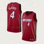 Maglia Victor Oladipo NO 4 Miami Heat Statement 2020-21 Rosso