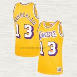 Maglia Wilt Chamberlain NO 13 Los Angeles Lakers Mitchell & Ness 1971-72 Giallo