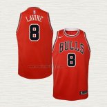 Maglia Zach Lavine NO 8 Bambino Chicago Bulls Icon Rosso