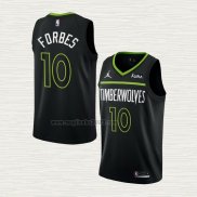 Maglia Bryn Forbes NO 10 Minnesota Timberwolves Statement 2022-23 Nero