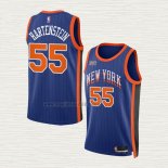 Maglia Isaiah Hartenstein NO 55 New York Knicks Citta 2023-24 Blu